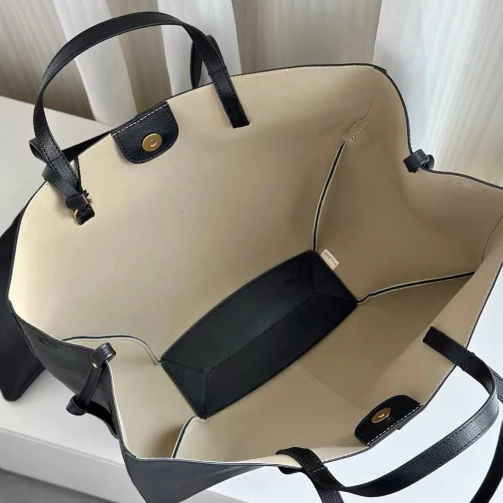 Polene Elegant Black Tote Bag - Picture 3 of 4